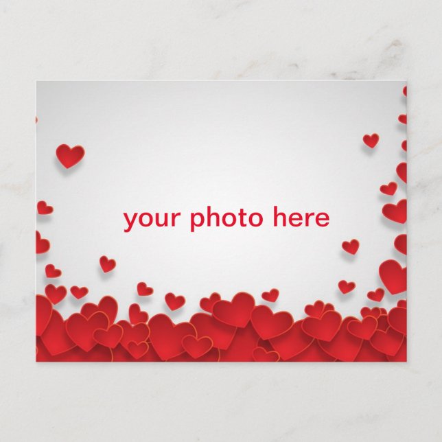Liebe des Herzens mit Foto Postkarte (Vorderseite)