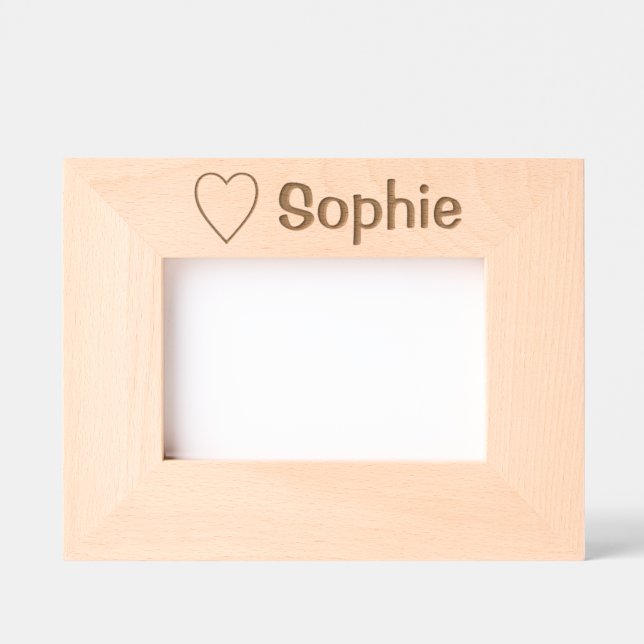 Liebe des Herzens Sophie (Name) Geätzte Rahmen (Vorderseite)