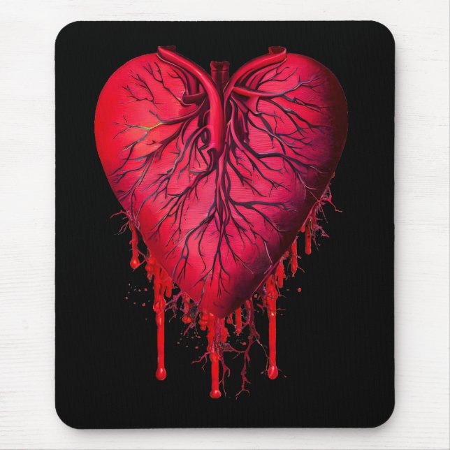 Liebe des Herzens surreale Kunst Mousepad (Vorne)