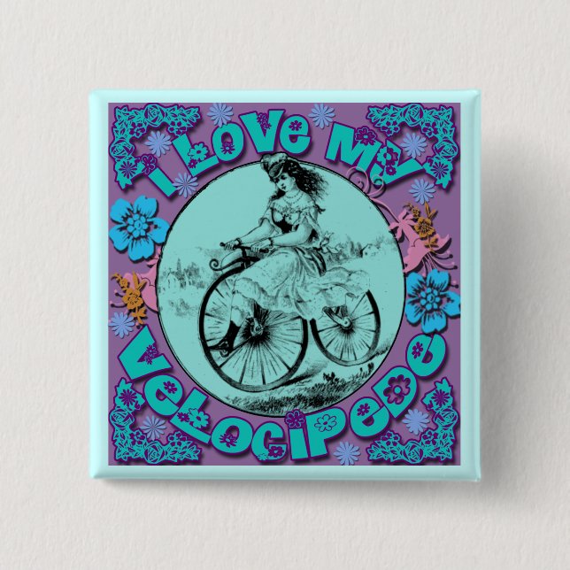 Liebe des Hippie-Blick-I meine Button (Vorderseite)