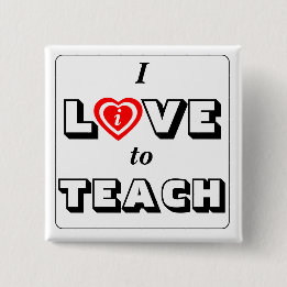 Liebe des Lehrers / Das Motto des Lehrers Button