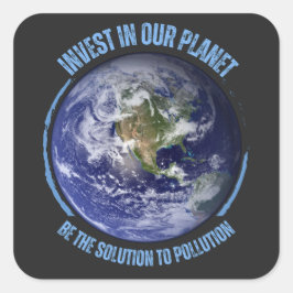 Liebe des modernen Planeten Quadratischer Aufkleber