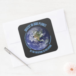 Liebe des modernen Planeten Quadratischer Aufkleber