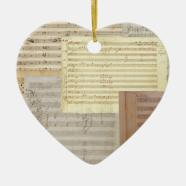 Liebe des Mozart-Verzierungs-Anhängers Keramikornament (Vorne)
