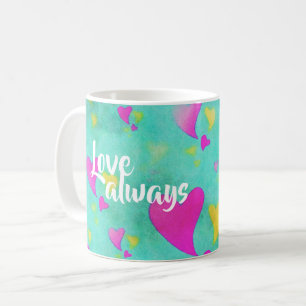 Liebe des niedlichen Herzmusters immer Ihren Namen Kaffeetasse