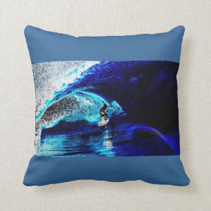 Liebe des Ozeanwellen-Wassersports I surfender Kissen