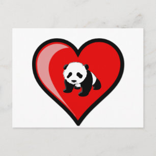 Liebe des Pandas Postkarte