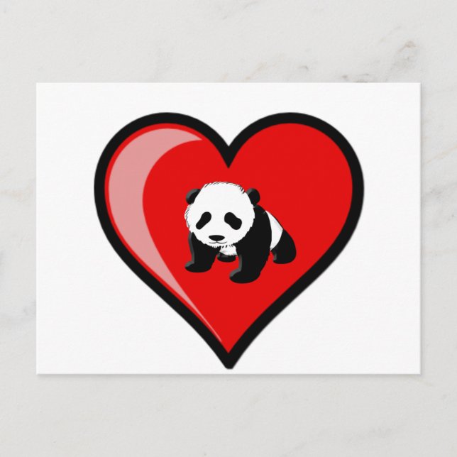 Liebe des Pandas Postkarte (Vorderseite)