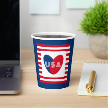 Liebe des Patriotic Red White Blue Fun Herzens der