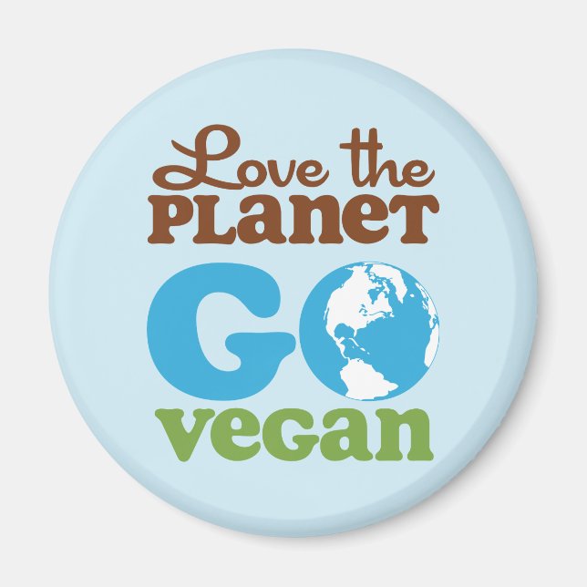 Liebe des Planeten Vegan Magnet (Vorne)