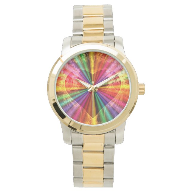 Liebe des Regenbogens Armbanduhr (Vorderseite)