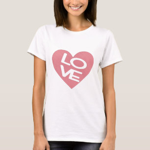 Liebe des rosa Herzens T-Shirt
