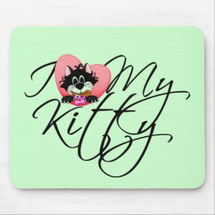 Liebe des Rosa-I meine Kitty-T-Shirts und Geschenk Mousepad