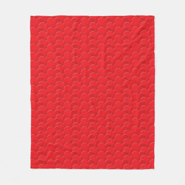 Liebe des Roten Herzens Valentinstag Fleecedecke (Vorderseite)