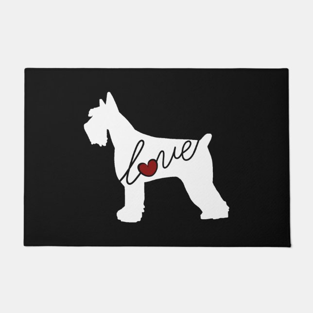 Liebe des Schnauzer-(riesiger Schnauzer) Fußmatte (Vorderseite)