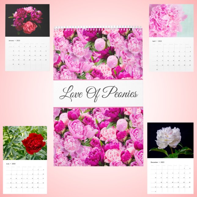 Liebe des Terminkalenders der Peonies Wall Kalender (Von Creator hochgeladen)