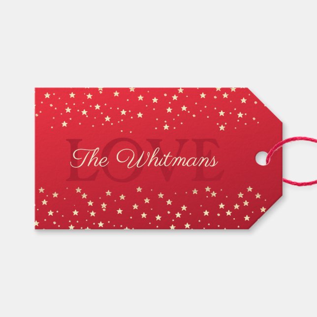 Liebe des Valentinstag Geschenkanhänger (Vorderseite (Horizontal))