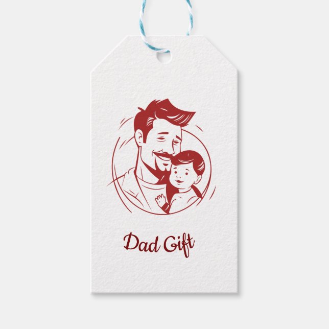 Liebe des Vaters - Vater & Baby Embrace Silhouette Geschenkanhänger (Vorderseite)
