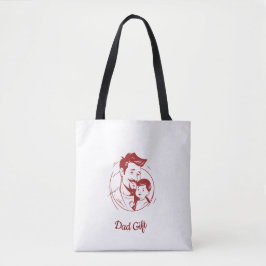 Liebe des Vaters - Vater & Baby Embrace Silhouette Tasche