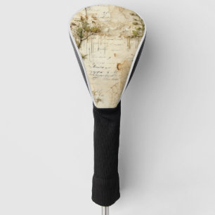 Liebe des Vintagen Pergaments mit Blume (6) Golf Headcover
