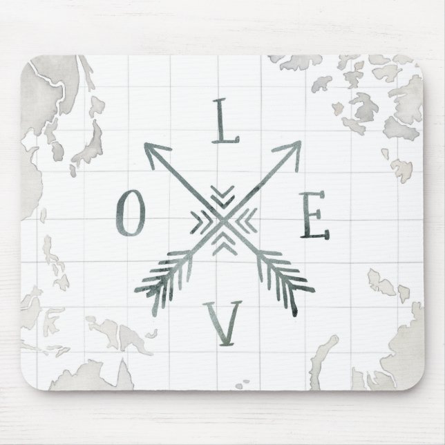 Liebe des Watercolorwanderlust-Abenteuer-III | Mousepad (Vorne)