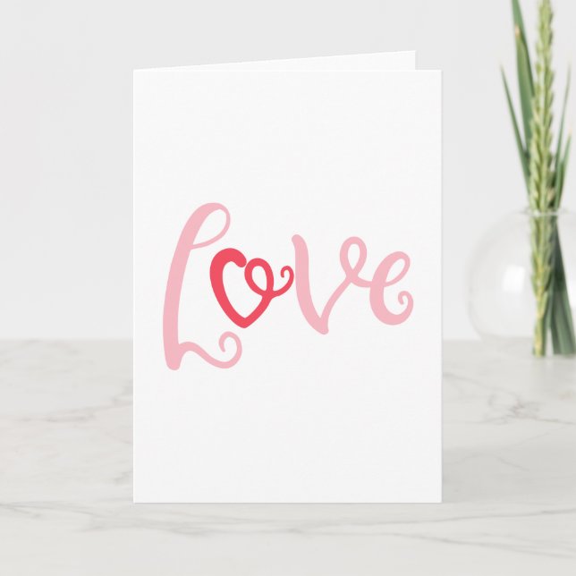 Liebe-Design mit einer Word-Liebe für Liebhaber Karte (Vorderseite)