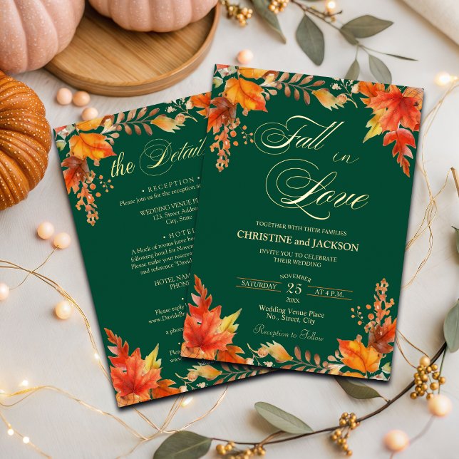 Liebe-Details auf Back Floral Wedding Folieneinladung (Von Creator hochgeladen)