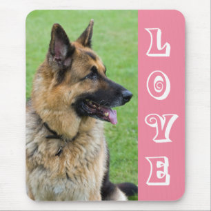 Liebe Deutscher Schäferhund Welpe Hund Mauspad