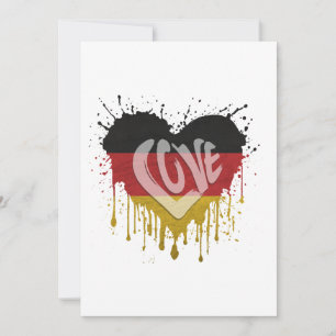 Liebe Deutschland Flagge Einladung