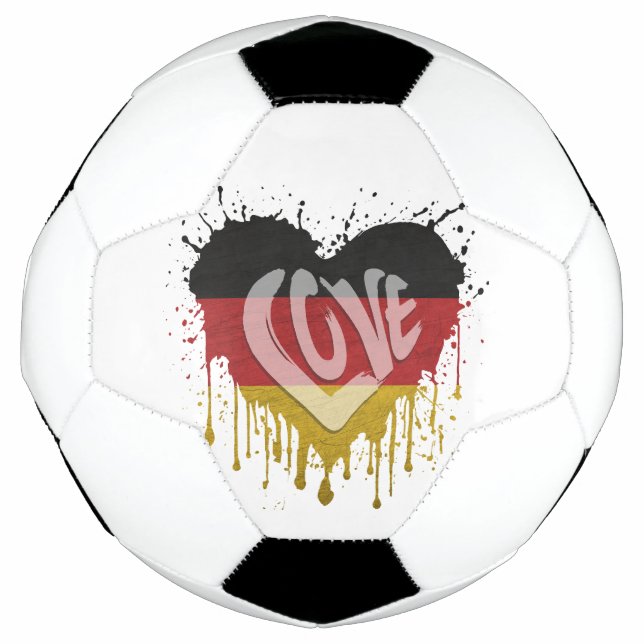 Liebe Deutschland Flagge Fußball (Vorderseite)