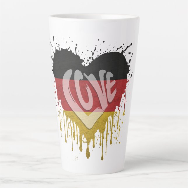 Liebe Deutschland Flagge Milchtasse (Vorderseite)