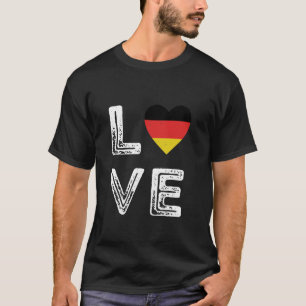 Liebe Deutschland Herz Deutsche Flagge Roots Deuts T-Shirt