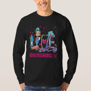 Liebe Dialyse Gefärbte Krawatte der Krankenversich T-Shirt