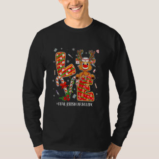 Liebe Dialysis Nurse Leben Weihnachten Matching T-Shirt