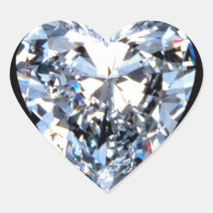 LIEBE Diamant Herz-Aufkleber