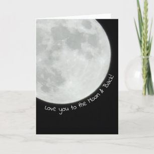 Liebe dich bis zum Mond und zurück Alles Gute zum  Karte
