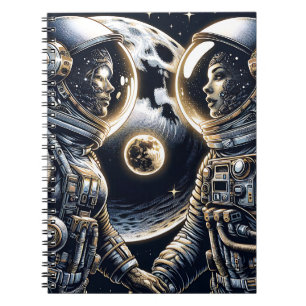 Liebe dich bis zum Mond und zurück   Astronauten Notizblock