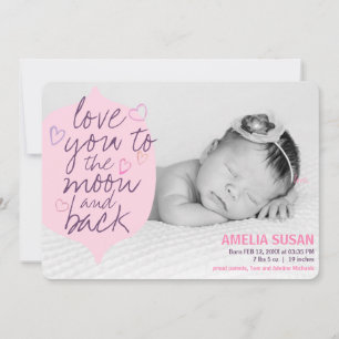 Liebe dich bis zum Mond und zurück Baby Mädchen ro