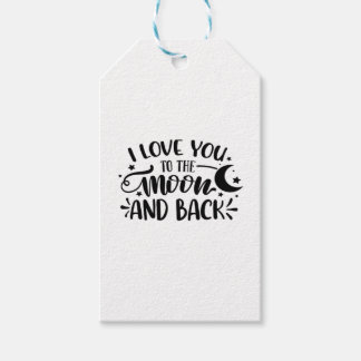 Liebe dich bis zum Mond und zurück Handgeschrieben Geschenkanhänger