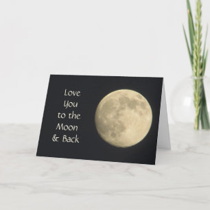 Liebe dich bis zum Mond und zurück Karte