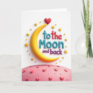 Liebe dich bis zum Mond und zurück Karte