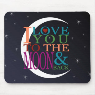 Liebe dich bis zum Mond und zurück Mousepad