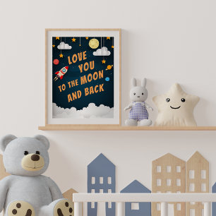 Liebe dich bis zum Mond und zurück Poster