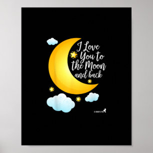 Liebe dich bis zum Mond und zurück Teile deine Lie Poster