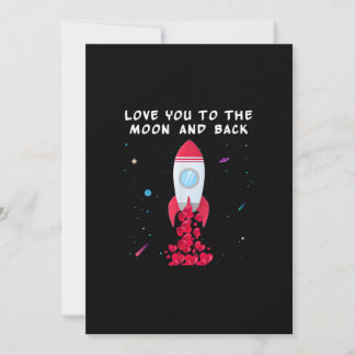 Liebe dich bis zum Mond und zurück Valentinstag St Feiertagskarte