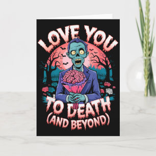 Liebe dich bis zum Tod Zombie-Horror-Romanze Valen Karte