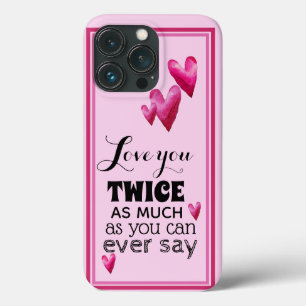 Liebe dich doppelt so sehr Gefühl - Herzen Case-Mate iPhone Hülle