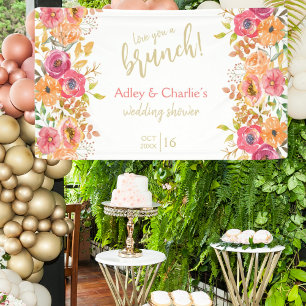 Liebe dich ein Brunch Herbst-Blumen-Hochzeit oder  Banner