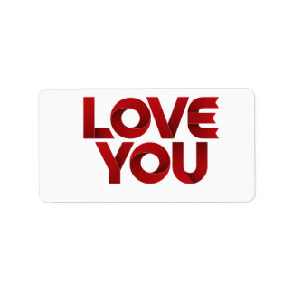 Liebe dich – Fette romantische Typografie Adressaufkleber