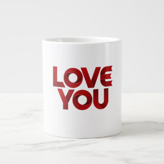 Liebe dich – Fette romantische Typografie Jumbo-Tasse